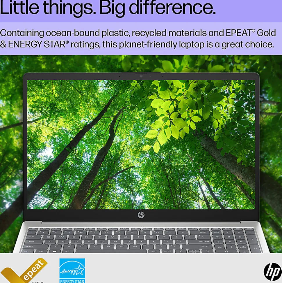HP 15.6" Laptop, AMD Ryzen 3, AI Enabled, 8GB RAM, 256GB SSD, Wi-Fi 6, Windows® 11 Home (15-fc0013od)