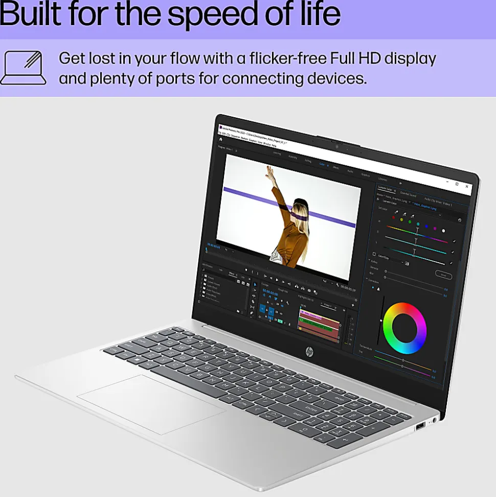 HP 15.6" Laptop, FHD Display, Intel Core Ultra 5 125H, 8 GB RAM, 512 GB SSD, Intel Arc Graphics, Windows 11 Home (15-fd1065od)