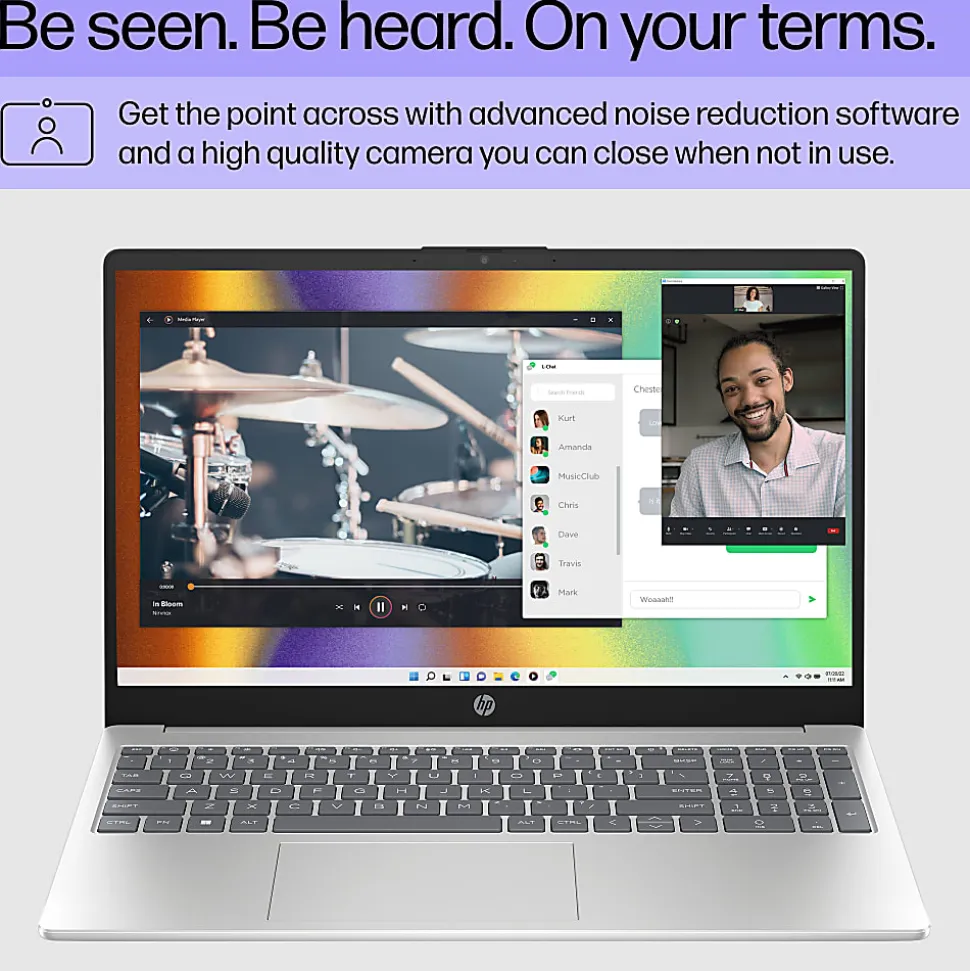 HP 15.6" Laptop, FHD Display, Intel Core Ultra 5 125H, 8 GB RAM, 512 GB SSD, Intel Arc Graphics, Windows 11 Home (15-fd1065od)