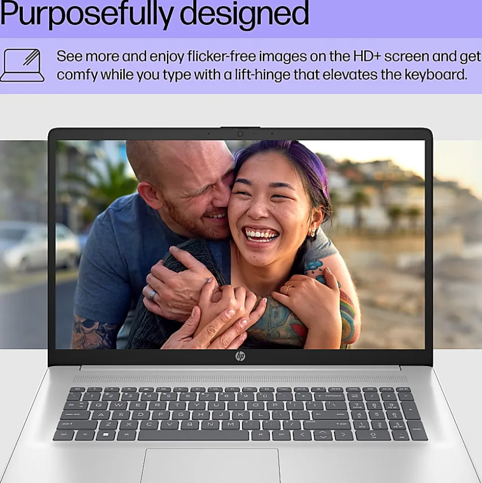HP 17.3" Laptop, Open Box, AMD Ryzen 3, AI Enabled, 8GB RAM, 256GB Solid State Drive, Wi-Fi 6, Windows® 11 Home (17-cp2134od)