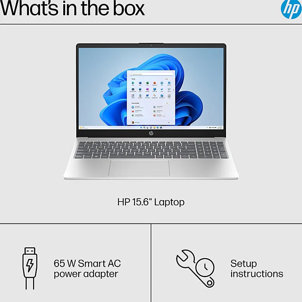 HP 15.6" Laptop, Open Box, FHD Display, Intel Core Ultra 5 125H, 8 GB RAM, 512 GB SSD, Intel Arc Graphics, Windows 11 Home (15-fd1065od)