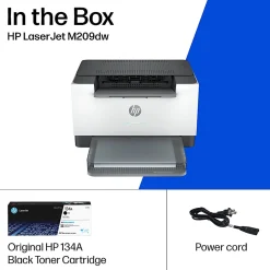 HP LaserJet M209dw Wireless Printer, Print, Fast speeds, Easy setup, Mobile printing, Best for home office and small business, AI-enabled
