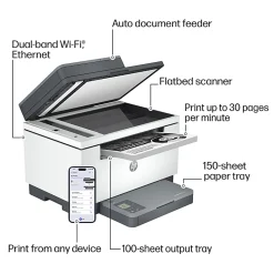 HP LaserJet MFP M234sdw Wireless Printer, Print, scan, copy, Fast speeds, Easy setup, Mobile printing, Best for home office/small business, AI-enabled