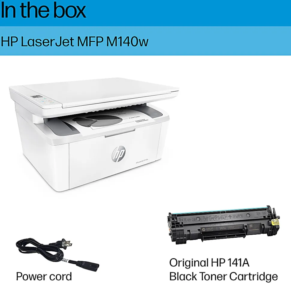 HP LaserJet MFP M140w Wireless Laser All-In-One Monochrome Printer (7MD72F)