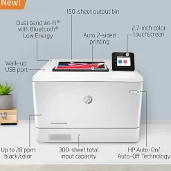 HP LaserJet Pro M454dw Wireless Laser Color Printer