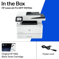 HP LaserJet Pro MFP 4101fdw Wireless Printer, Print, scan, copy, fax, Fast speeds, Easy setup, Mobile printing, Best for office, AI-enabled