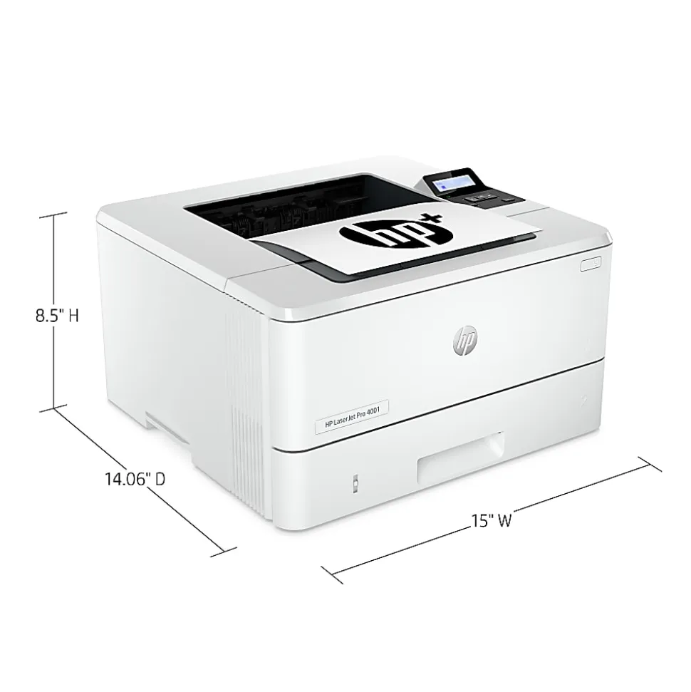 HP LaserJet Pro 4001ne Wireless Laser Monochrome Printer with HP+ Smart Office Features (2Z599E)
