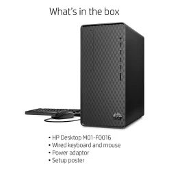 HP M01-F0016 Desktop PC, AMD Ryzen™ 5, 8GB Memory, 256GB Solid State Drive, Windows® 10, 6YQ85AA#ABA
