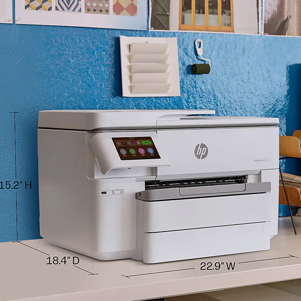 HP OfficeJet Pro 9730 Wide Format Wireless All-in-One Color Inkjet Printer, Print, scan, copy, fax, ADF, Duplex print/scan, 3 months free Instant Ink