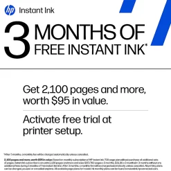 HP OfficeJet Pro 8135 Wireless All-in-One Color Inkjet Printer, print, scan, copy, fax, ADF, Duplex printing, 3 months of free Instant Ink, AI-Capable