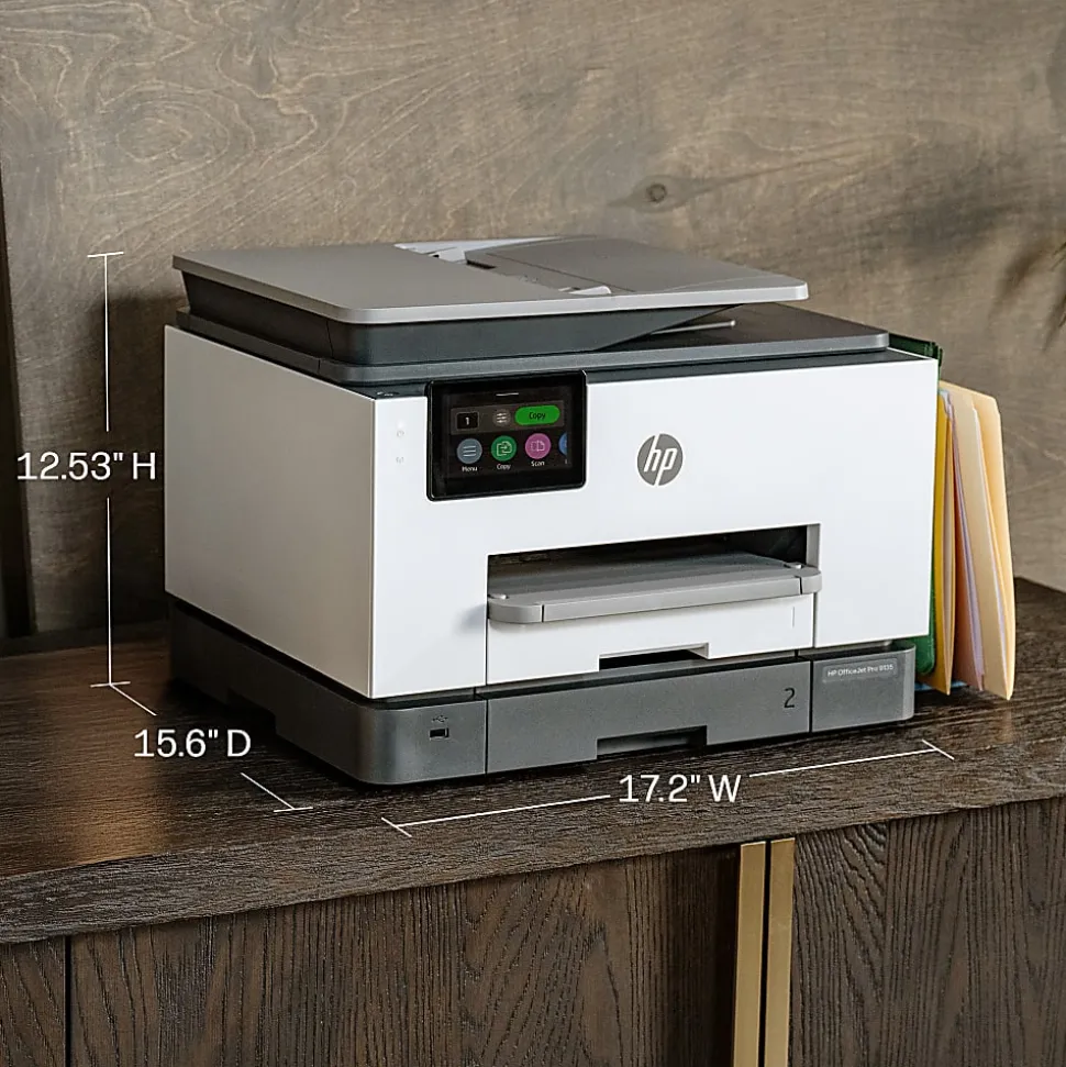 HP OfficeJet Pro 9135 Wireless All-in-One Color Inkjet Printer, print, scan, copy, fax, ADF, Duplex print/scan, 3 months free Instant Ink, AI-capable