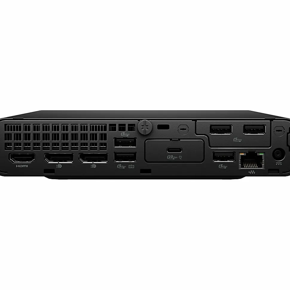 HP ProDesk 4 G1i Desktop Computer, Intel Core Ultra 5 235T, 16 GB, 256 GB PCI Express NVMe SSD, Mini PC, Jack Black, D32M1UTABA