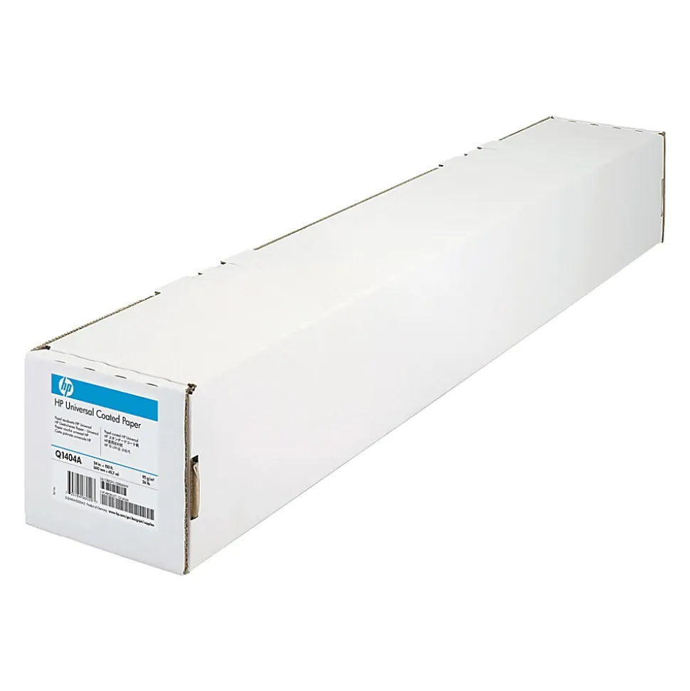 HP Q1404B Designjet Wide Format Roll, 24" x 150', 26 Lb