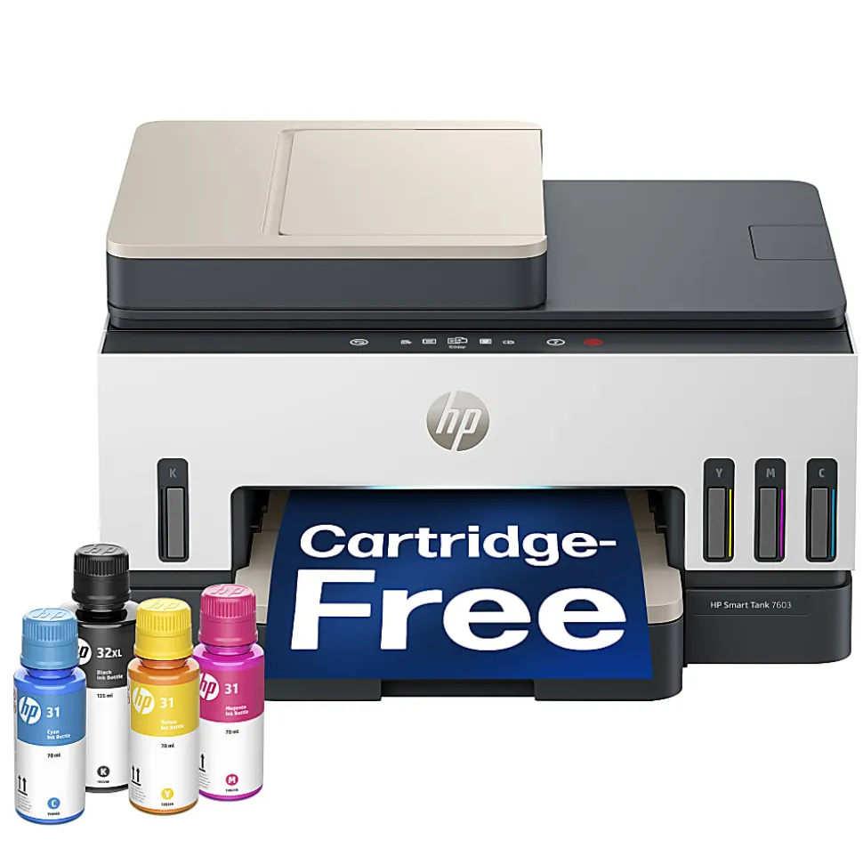 HP Smart Tank 7603 Wireless All-in-One Cartridge-free Ink Tank Printer with up to 3 years of ink included, AI-capable (9B5D1A)