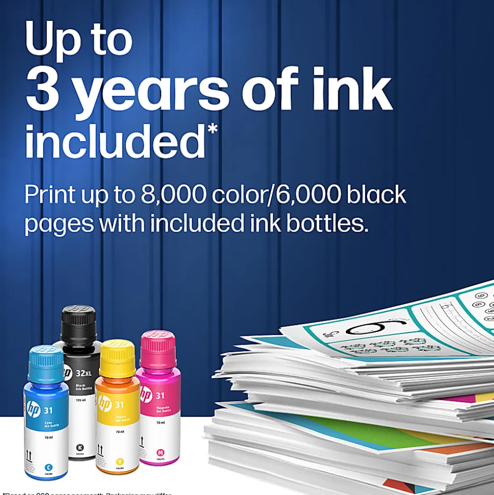 HP Smart Tank 7603 Wireless All-in-One Cartridge-free Ink Tank Printer with up to 3 years of ink included, AI-capable (9B5D1A)