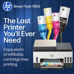 HP Smart Tank 7603 Wireless All-in-One Cartridge-free Ink Tank Printer with up to 3 years of ink included, AI-capable (9B5D1A)