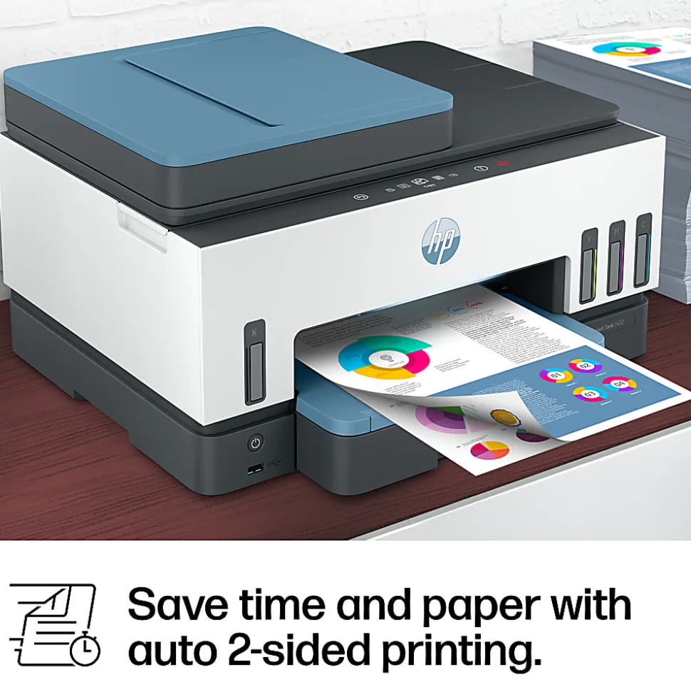 HP Smart Tank 7602 Wireless All-in-One Cartridge-free Ink Tank Printer with up to 2 years of ink included, AI-capable (28B98A)