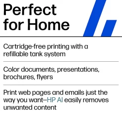 HP Smart Tank 6001 Wireless All-in-One Cartridge-free Ink Tank Printer with up to 3 years of ink included, AI-capable (2H0B9A)