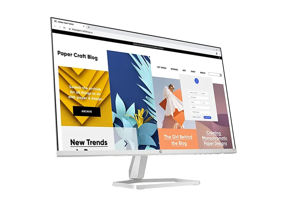 HP 527sw 27" Class Full HD LED Monitor - 16:9 - White - 27" Viewable - In-plane Switching (IPS) Technology - 94F46AAABA