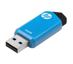 HP v150w USB 2.0 Flash Drive, 64GB, Blue