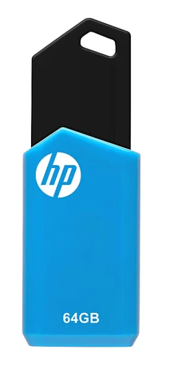 HP v150w USB 2.0 Flash Drive, 64GB, Blue