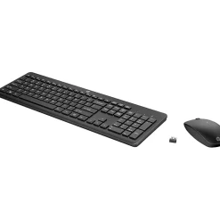HP 235 Wireless Mouse and Keyboard Combo - USB Type A Wireless RF 2.40 GHz Keyboard - English (US) - USB Type A Wireless RF Mouse - 1Y4D0UTABA