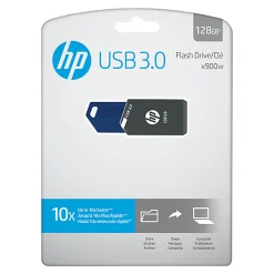 HP x900w USB 3.0 Flash Drive,128GB,Gray/Blue