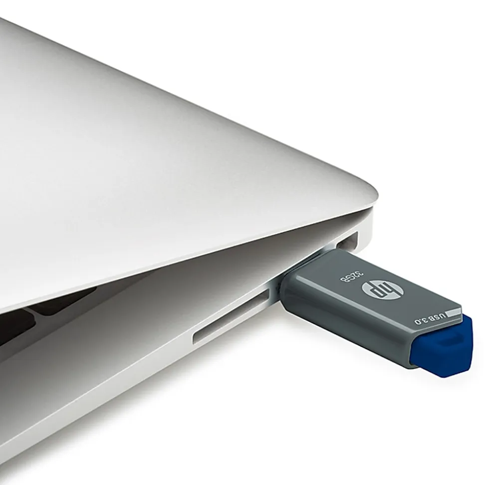 HP x900w USB 3.0 Flash Drives, 32GB, Gray/Blue, Pack Of 2 Flash Drives