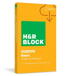 H&R Block Basic Tax Software, 2024, Windows/Mac, Product Key/Download
