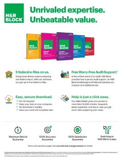 H&R Block Basic 2022 Tax Software, Windows®/Mac, Download