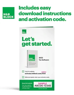 H&R Block Basic 2022 Tax Software, Windows®/Mac, Download