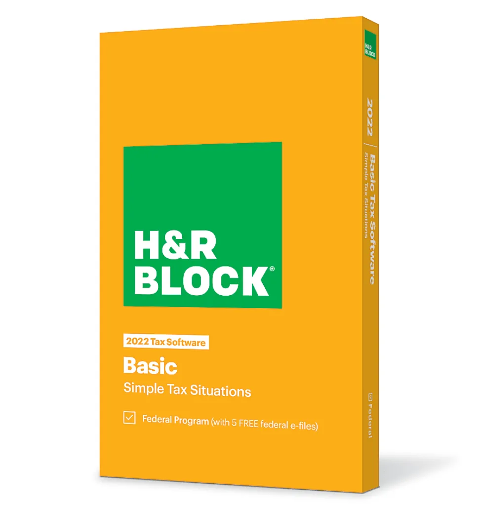 H&R Block Basic 2022 Tax Software, Windows®/Mac, Download