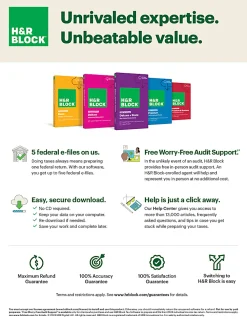 H&R Block Deluxe + State Tax Software, 2024, Windows/Mac, Product Key/Download