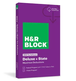 H&R Block Deluxe + State Tax Software, 2024, Windows/Mac, Product Key/Download