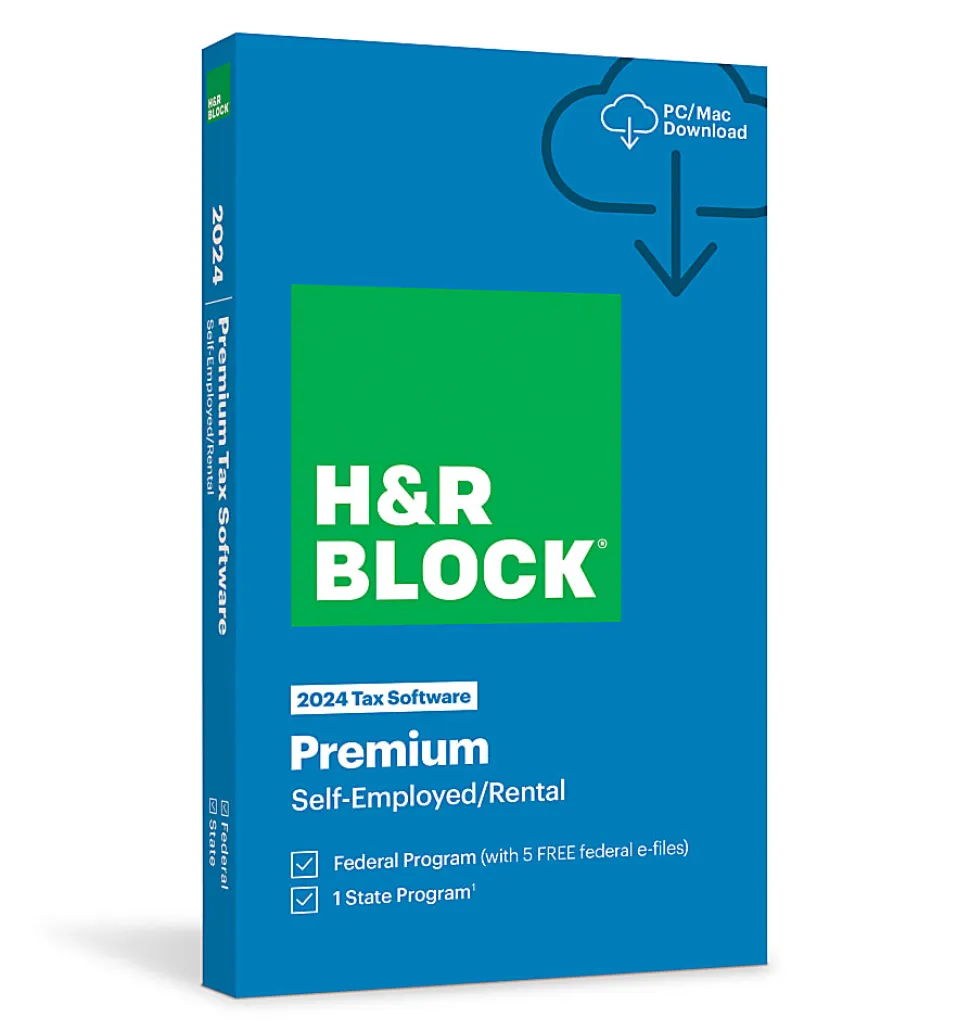 H&R Block Premium Tax Software, 2024, Windows/Mac, Product Key/Download