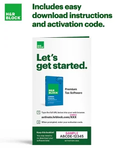 H&R Block Premium Tax Software, 2024, Windows/Mac, Product Key/Download