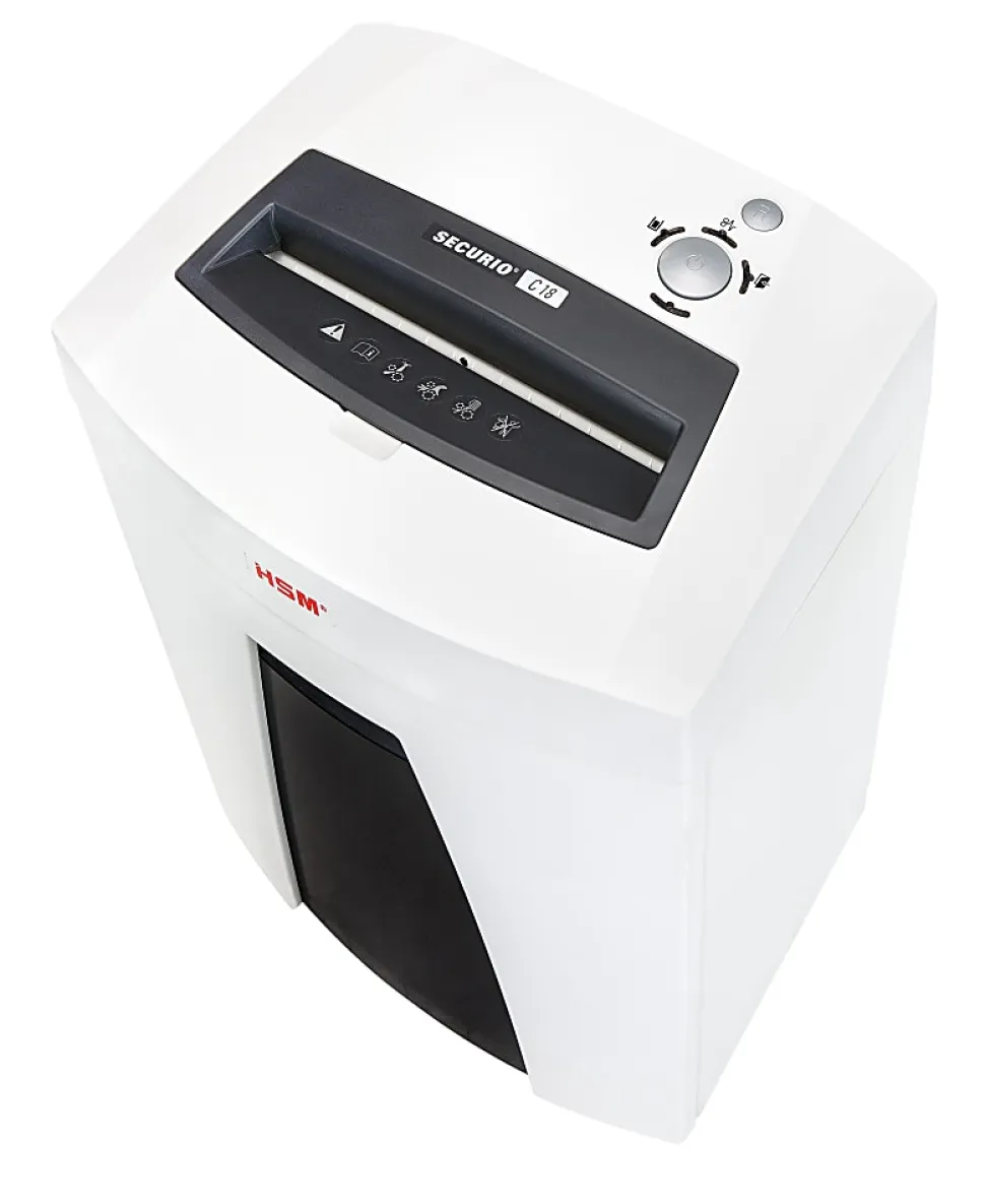 HSM SECURIO C18 11-Sheet Cross-Cut Shredder, White, HSM1913