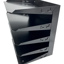 Huron Horizontal Slots Desk Organizer, 5 Compartment(s), Horizontal, 12