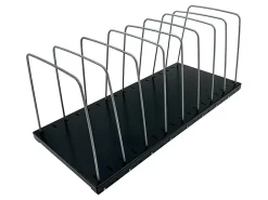 Huron Metal Wire Vertical Slots Organizer/Sorter, 8 Compartment(s), Vertical, 7.50"H x 18.25"W x 8"D, Black