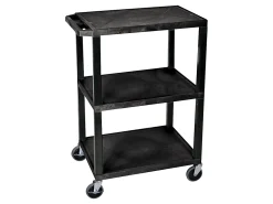 H. Wilson 3-Shelf Plastic Specialty Utility Cart, 34
