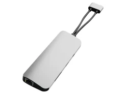 HyperDrive VIPER 10 in 2 USB C Hub, 5/8"H x 1 15/16"W x 5 11/16"D, Silver, HD392 SILVER