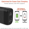 HyperGear SpeedBoost 25W PD Dual-Output USB-C Wall Charger Kit For Android, Black, HPL15626