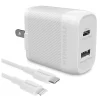 HyperGear SpeedBoost 25W PD Dual-Output Lightning Wall Charger Kit For iPhone®/iPad®/iPod, White, HPL15627
