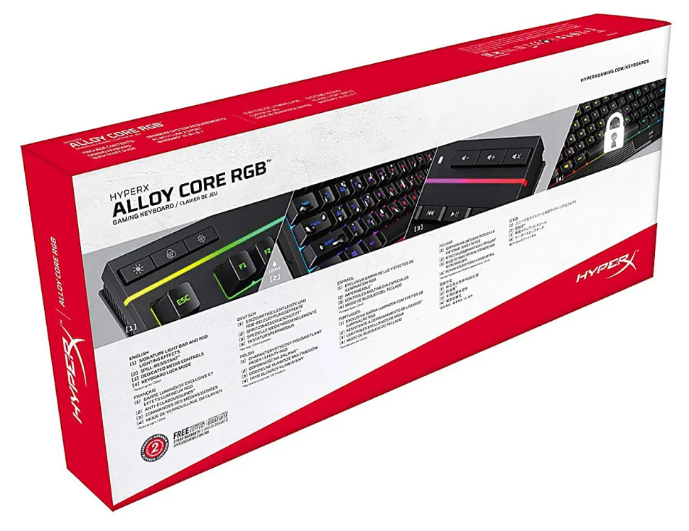 HyperX Alloy Core RGB Membrane Gaming Keyboard, HXKB5ME2US