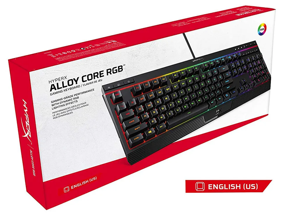 HyperX Alloy Core RGB Membrane Gaming Keyboard, HXKB5ME2US