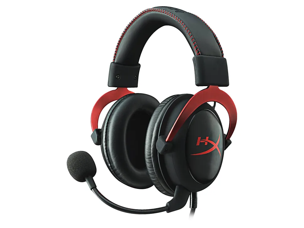 HyperX Cloud II Over-The-Head Gaming Headphones, Red