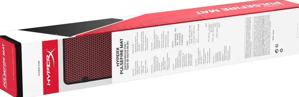 HyperX Pulsefire Mat Gaming Mouse Pad, 17.72" x 15.75", Black/Red, 4Z7X4AA