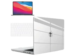 iBenzer Neon Party - Notebook shell case - 14" - crystal clear - for Apple MacBook Pro (14.2 in)