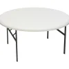 Iceberg Indestruct-Table Too Round Folding Table, 29"H x 60"D, Platinum/Gray