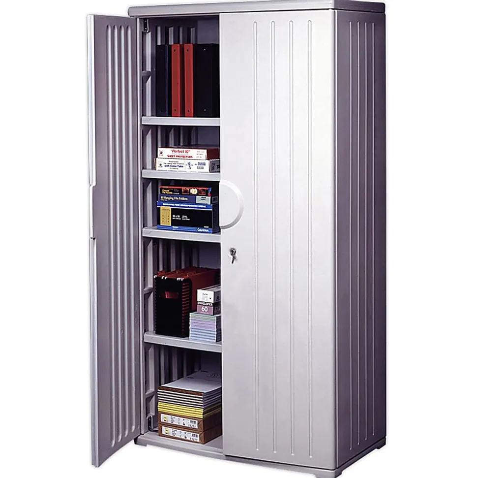 Iceberg OfficeWorks™ Storage Cabinet, 72"H x 36"W, Platinum